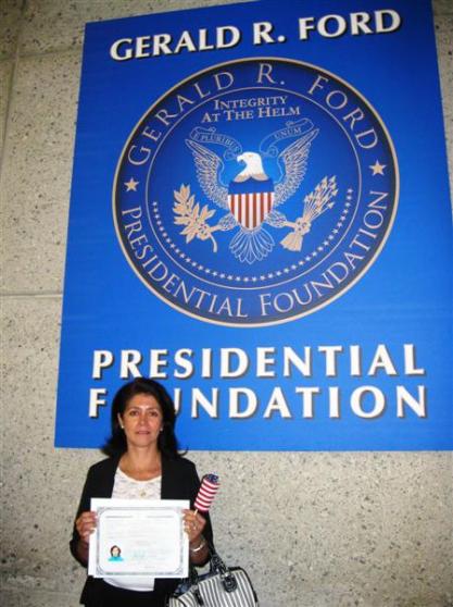 Maria de Pilar Osorio Receiving her US Citizenship